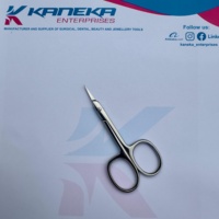 Ciseaux à cuticules Kaneka Classic en acier inoxydable, lame incurvée tranchante, multifonctionnels, durables, pliables