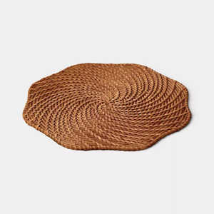 Natural Rattan <b>Round</b> <b>Placemat</b> Braided Wicker Table Mat Eco Friendly Wholesale Dining Table Decor Charger Plate Supplier Bulk B2B - Product Image 2