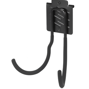 Grand crochet double en J pour l'organisation de la maison, le rangement du garage et de l'atelier, support mural en acier robuste couleur noire GAPGAR005 - Product Image 2