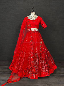 Lehenga Choli de mariage fantaisie noir, doublure en soie et tissu en rayonne pour les fêtes - Fabriqué à la main en Inde, taille personnalisée - Product Image 5
