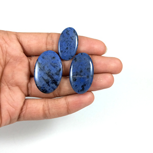 Radha Arts Cabochon en Dumortierite Bleue Naturelle, Pierre Semi-Précieuse en Vrac 25-35mm, pour la Fabrication de Bijoux en Argent et Laiton, Propriétés Curatives - Product Image 3