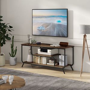 Mobile TV Moderno con Mensole e Luci LED, Supporto TV fino a 55 Pollici con Prese di Corrente Integrate - Product Image 2