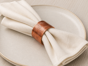 Anneau de serviette en laiton oriental de 5 cm de large, décoration de table durable pour les banquets de mariage - Product Image 3