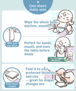 Lingettes pour le corps Dr. Heart - Extra Large 60x30cm en rayonne pour le soin de la peau des bébés, 12 paquets - Product Image 5