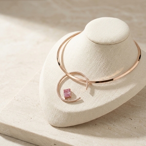 Collier en or 10k, 14k, 18k avec diamant rose solitaire cultivé en laboratoire, certifié IGI, pour femmes - Product Image 6