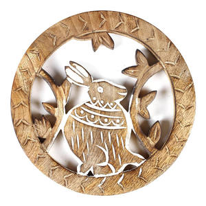 Eco Friendly Rabbit Wooden <b>Trivets</b> for Hot Pots and Pans Mango <b>Wood</b> Tea Pot Holders Hot Pads Modern Kitchen Countertop Decor Use - Product Image 2