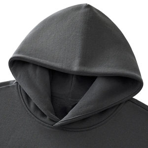 เสื้อฮู้ดดี้โอเวอร์ไซส์แบบไม่มีเชือก ผ้าฟลีซหนานุ่ม น้ำหนักมาก สไตล์สตรีทแวร์ แบบสั่งทำพิเศษ 350GSM เสื้อฮู้ดดี้ผู้ชาย - Product Image 3