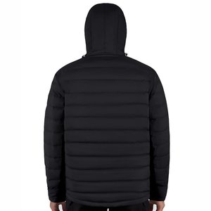 Wholesale <b>Men</b> Canvas <b>Thin</b> Reflective Tape Puffer <b>Jacket</b> Custom Streetwear Urban Outdoor Winter Fashion Performance Outerwear - Product Image 3