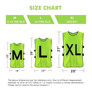 Pinnies Soccer Training Vest Adult Breathable <b>Mesh</b> Reversible Numbered Football Jersey Lightweight Practice Bib for Team Sports - Product Image 2