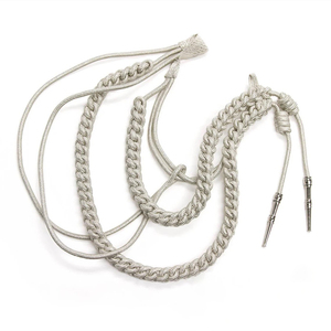 OEM Bullion Wire Aiguillettes Service Uniform Bullion Wire Cords Uniform Event High Quality Aiguillette With Shine Golden Tips - Product Image 3