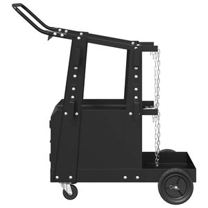 Chariot de soudage en acier noir 91 x 47 x 96 cm pour chariots à main et chariots à roulettes - Product Image 6