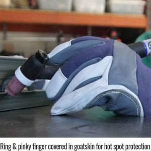 Wholesale Cotton Lined Welding <b>Gloves</b> Anti Cut Leather Work Industrial Safety OEM Customization Hand Protection Heavy Duty - Product Image 6