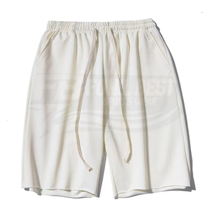 Shorts Bermuda pour Homme Écologiques Couleur Unie avec Cordon de Serrage 100% Polyester Taille Élastique Tissu Tricoté Décontracté Respirant - Product Image 1