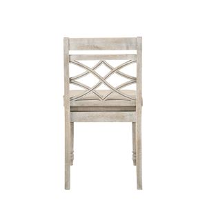 Set Havanna di 2 sedie da pranzo contemporanee in tessuto bianco sporco da 19 pollici con cuscini - Product Image 6