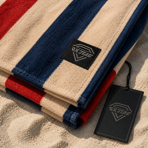 Toalla de Playa de Microfibra a Rayas con Logotipo Personalizado, Secado Rápido, Antiarena, Toalla de Baño Grande, Fabricante Mayorista, Funda para Silla de Piscina - Product Image 6