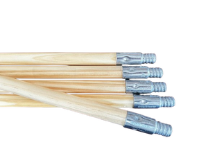 Manche en bois multi-usage, écologique, durable et léger / Brosse à balai la plus adaptée / Connecteur de rallonge en aluminium fileté - Product Image 1