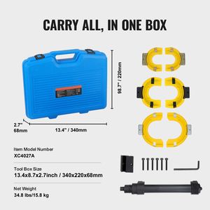 Kit de compression de ressort MacPherson avec extracteur de ressort à fourche interchangeable, outil de démontage, support personnalisable OEM - Product Image 3