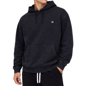 Sudaderas con Capucha Vintage Lavadas para Hombre, de Algodón y Forro Polar, Estilo Oversize, con Logotipo Personalizado, Tejido Pesado, Bolsillo Delantero, Venta al por Mayor OEM - Product Image 2