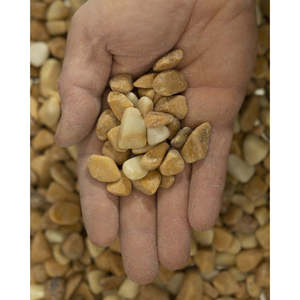 Galets jaunes de Sienne 7-15 mm - Non montés - Product Image 1