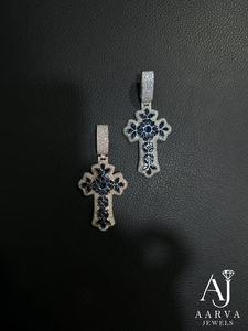Custom Colorful Gold Plated <b>Cross</b> Pendant with Moissanite Iced Out <b>Charm</b> Hip Hop Jewelry for Unisex Gift - Product Image 6