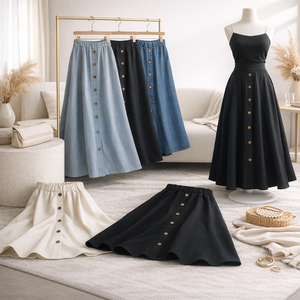 กระโปรงยีนส์ผู้หญิงระบายอากาศได้ดี พิมพ์ลายชีฟองแบบมีจีบสำหรับวิ่งและเล่นกีฬา ขายส่ง รับผลิตแบบ OEM/ODM พร้อมโลโก้ตามสั่ง - Product Image 3