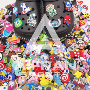 จี้รองเท้าเรืองแสงในที่มืด AIFRAN ทำจาก PVC รูปดอกไม้ถักโครเชต์ ตัวล็อคแบบนิ่ม ทำจากยาง ใช้ตกแต่งรองเท้าแบบสวม - Product Image 2