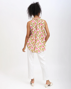 Top col en V imprimé floral pour femmes Top col en V imprimé floral - Product Image 4