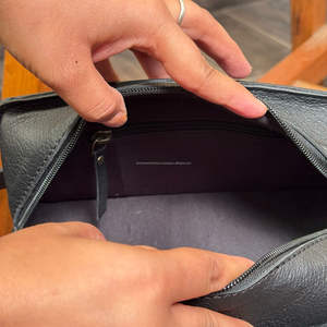 Best Selling Hand Tooled Leather Travel Toiletry <b>Bag</b> <b>Large</b> Capacity <b>Cosmetic</b> <b>Bag</b> Cowhide Portable Storage Makeup <b>Bag</b> for Women - Product Image 6