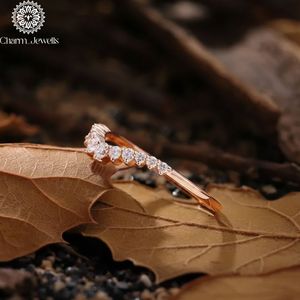 Charm Jewells Moissanite Eternity Band Engagement <b>Ring</b> 925 Silver Prong Setting Brilliant Cut Women's Classic IGI Certified 3 GM - Product Image 4