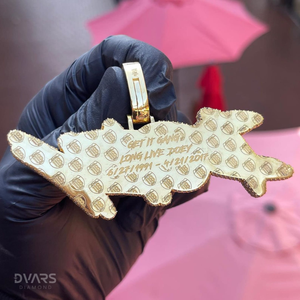 Colgante de Moissanita VVS Iced Out, Bicolor, Plata 925, Chapado en Oro de 18k, Colgante con Letra Personalizada, Estilo Hip Hop, Colgante de Moissanita Personalizado - Product Image 3
