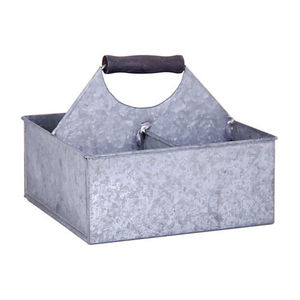 Organizador de utensilios de metal galvanizado al por mayor, con 3 compartimentos, estilo rústico, para encimera de cocina, para almacenamiento de cubiertos. - Product Image 6