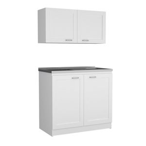 Set di Mobili da Cucina Bianchi a Due Ripiani Zurich - Product Image 6