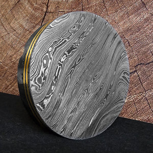 Cendrier en acier Damas de haute qualité, résistant à la chaleur, avec plusieurs motifs, pour une utilisation en intérieur et en extérieur - Product Image 2