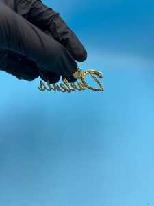 จี้เพชรโมอิสซาไนต์ VVS แบบกำหนดเองได้ ตัวอักษรชื่อ จี้เงินแท้ 925 สไตล์ฮิปฮอป เครื่องประดับผู้ชาย จี้ชื่อแบบ Iced Out สำหรับเป็นของขวัญ - Product Image 5