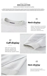 New Fashion Men's Winter Sweatshirts Casual Wear Solid Color <b>Pullover</b> <b>Jumper</b> High Quality Polyester/Cotton - Product Image 2