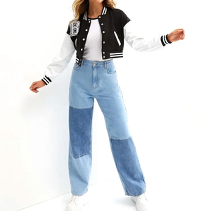 Ladies Satin <b>Varsity</b> <b>Jacket</b> Lightweight Baseball <b>Bomber</b> Fashion Streetwear Wholesale Factory Supplier <b>Varsity</b> <b>Jackets</b> for Street - Product Image 1