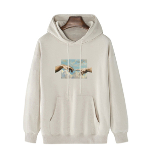 เสื้อฮู้ดดี้ผู้ชายลายกราฟิก สตรีทแวร์ ทรงโอเวอร์ไซส์ ผ้าฝ้าย พูลโอเวอร์ ผ้าฟลีซ มีฮู้ด สวมใส่สบายๆ สำหรับฤดูใบไม้ร่วง ลายพิมพ์ เสื้อฮู้ดดี้ขายส่ง - Product Image 2