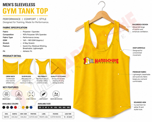 เสื้อกล้ามผู้ชายสีเหลืองแบบ Racerback พิมพ์ลายโลโก้ THL Handschuhe Industries ด้านหน้า สไตล์ลำลอง ผ้าถัก ระบายอากาศได้ดี บริการ OEM/ODM - Product Image 6