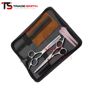 Ensemble de ciseaux et peignes de coiffure en acier inoxydable, ciseaux courbes, peigne de finition, outils de coupe pour <span class=keywords><strong>barbier</strong></span>, outils professionnels - Product Image 5