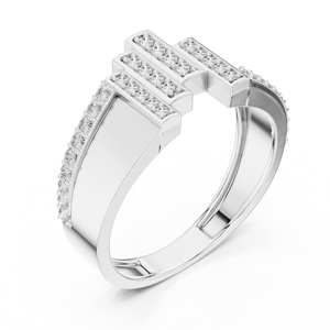 Anillo de Diamantes Cultivados en Laboratorio HORIZON para Hombre, Oro Rosa de 18 Quilates con Baño de Rodio, Certificado, para Boda, Compromiso, Uso Diario y de Oficina - Product Image 5