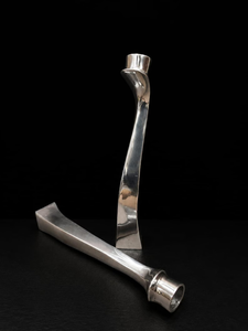 <b>Silver</b> Tone Twisted Candle Holder Metal Taper Holder Decorative <b>Candlestick</b> Stand for Home Wedding Decor - Product Image 6