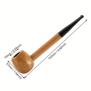 Pipe à tabac en bois naturel et résine, dispositif artistique pour fumer, pipe à herbes durable faite à la main, style collectionneur, article cadeau de luxe - Product Image 3