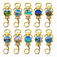Porte-clés décapsuleur en métal personnalisé, léger, écologique, souvenir de voyage, cadeau
