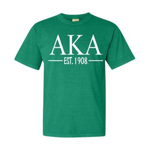 T-shirt vert à manches courtes pour femme avec imprimé graphique de lettres blanches, col rond décontracté, en coton, mode estivale, doux et confortable - Product Image 1