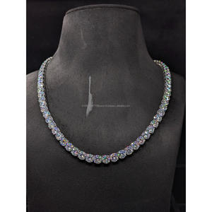 Chaîne tennis de luxe haute qualité entièrement sertie de diamants VVS cultivés en laboratoire avec argent sterling 925, bijoux hip-hop par Trisha Jewels - Product Image 1