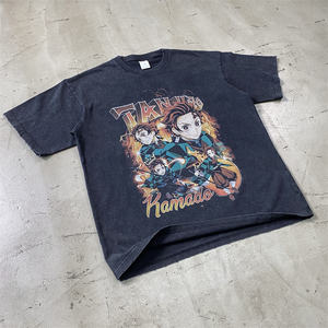 เสื้อยืดคอตตอน 100% ทรงปกติ หนัก 250 GSM สไตล์วินเทจ พิมพ์ลายซิลค์สกรีน สำหรับผู้ชาย สตรีทแวร์ - Product Image 5