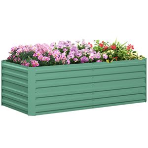 Fioriera Rialzata in Acciaio Zincato Verde Chiaro 71 X 36 X 23 Pollici - Product Image 1