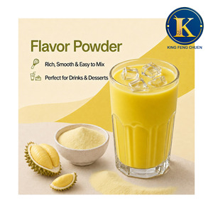 Mélange de poudre aromatisée au thé au lait et aux bulles de durian, sac de 1 kg, King Feng Chuen, certifié HACCP ISO22000, durée de conservation de 16 mois, TW - Product Image 1