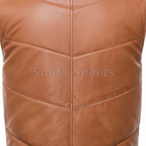 Gilet en cuir sans manches pour homme, imperméable, coupe-vent, respirant, veste d'hiver de haute qualité personnalisée - Product Image 5