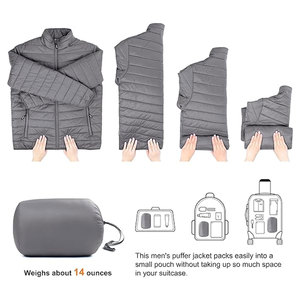 Chaqueta Acolchada Unisex Plegable de Gran Venta, Abrigo Aislante para Viajes y Senderismo, Tallas Grandes, Proveedor Mayorista, Colores OEM, Marca Personalizada - Product Image 3
